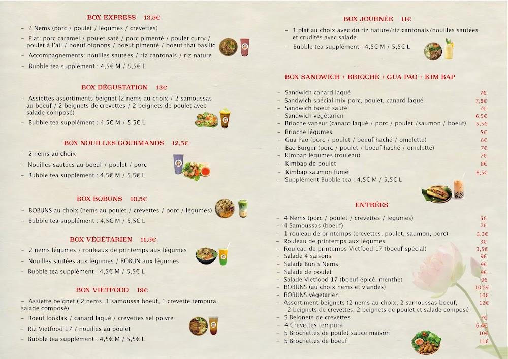 Vietfood 17 Rochefort - Menu Image 2