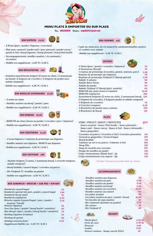 Vietfood 17 Rochefort - Menu Image 3